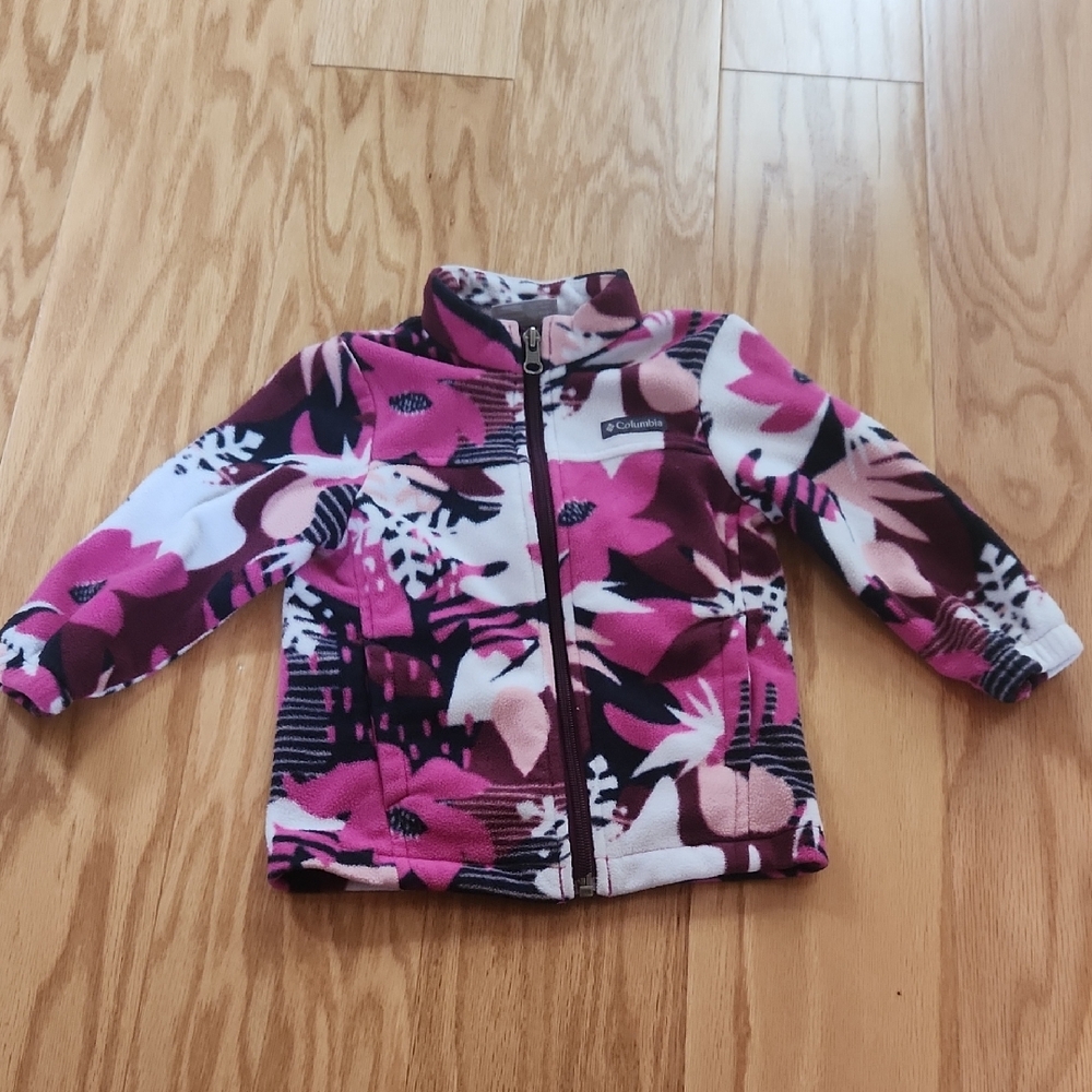 Columbia Pink and Black Fleece Jacket 18-24 Months